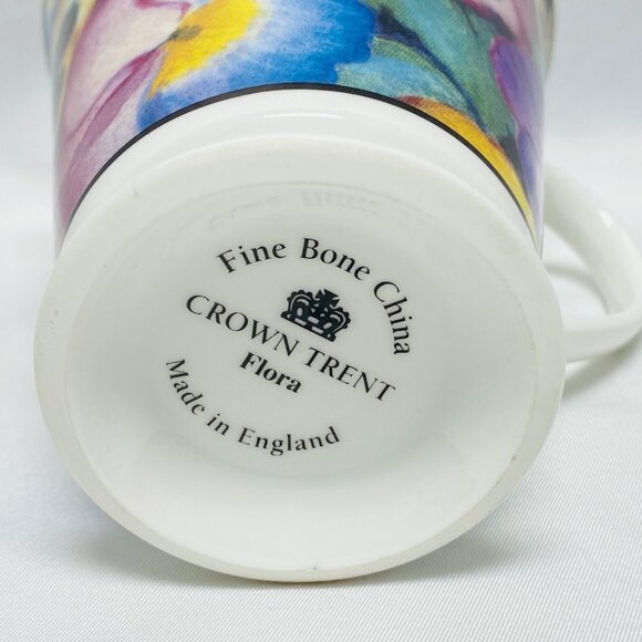 Crown Trent Flora Fine Bone China Mug 12oz Made In England - Picture 2 of 9